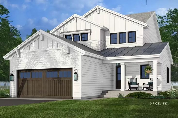 this is an artist's rendering of a two - story house