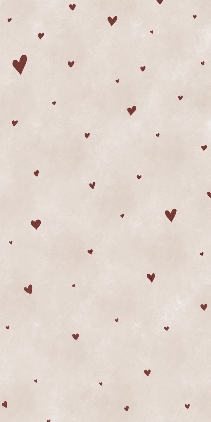 hearts are flying in the air on a beige background