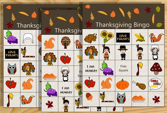 three thanksgiving games for kids to play on the table