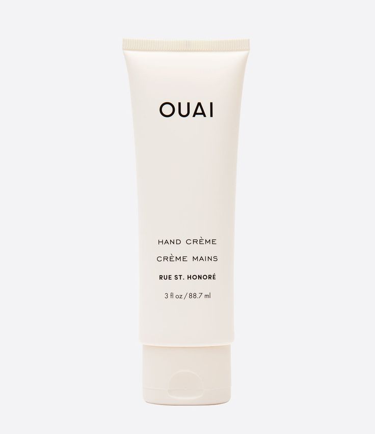 OUAI Hand Creme in Rue St Honore scent to moisturize hands on counter Vanilla Hand Cream, Job Girl, Spring Skin, Ouai Haircare, Haut Routine, Detox Shampoo, Hair Gloss, Hand Creams, Cool Packaging