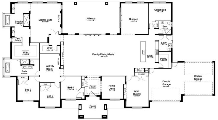 the floor plan for a house with three bedroom and two bathroom areas, including an attached garage