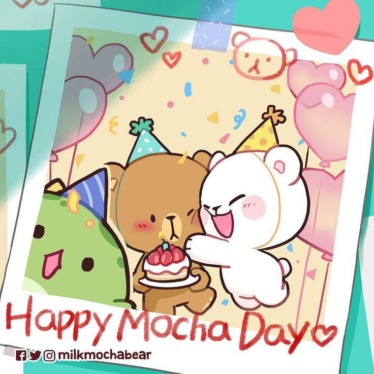 there is a happy birthday card with two teddy bears and one bear holding a cake