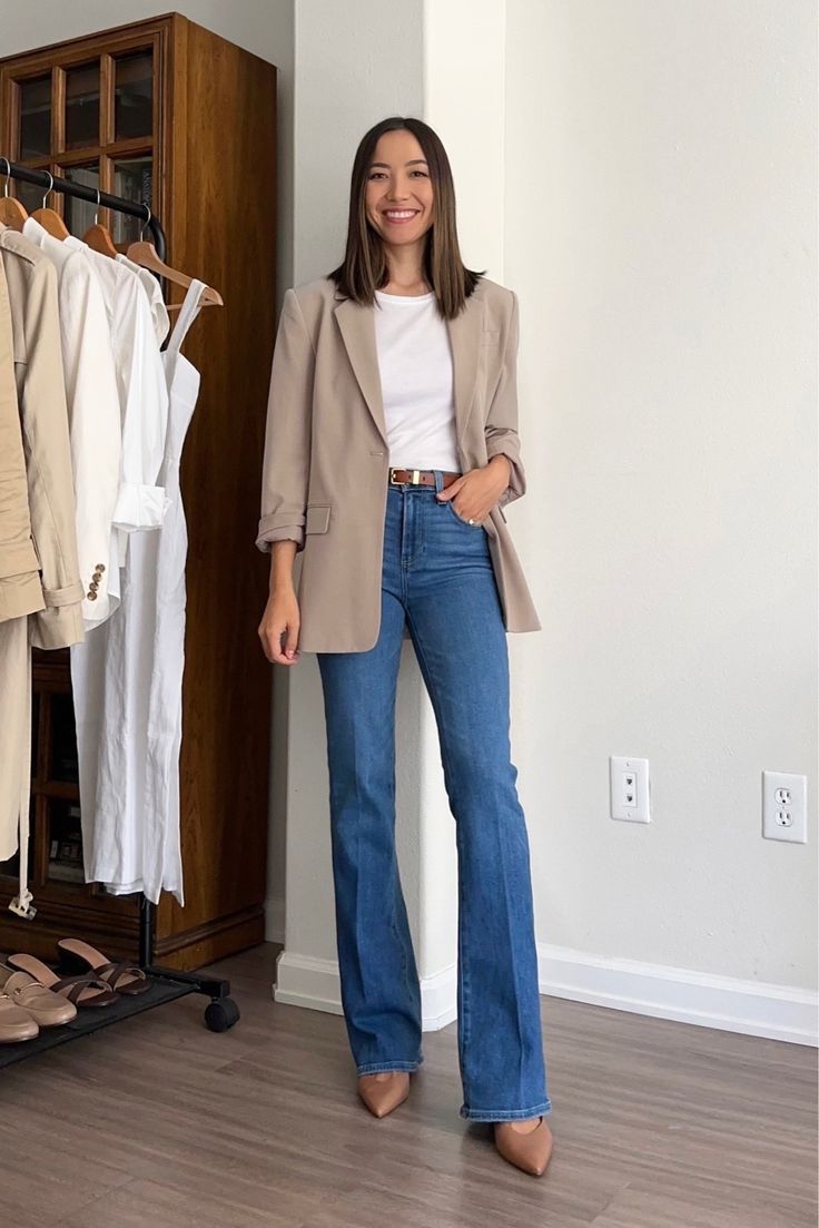 Networking Event Outfit, Event Outfit Ideas, Corporate Attire Women, Business Casual Jeans, Outfit Elegantes, Classy Business Outfits, Business Professional Outfits, Blazer Outfits For Women, Look Jean