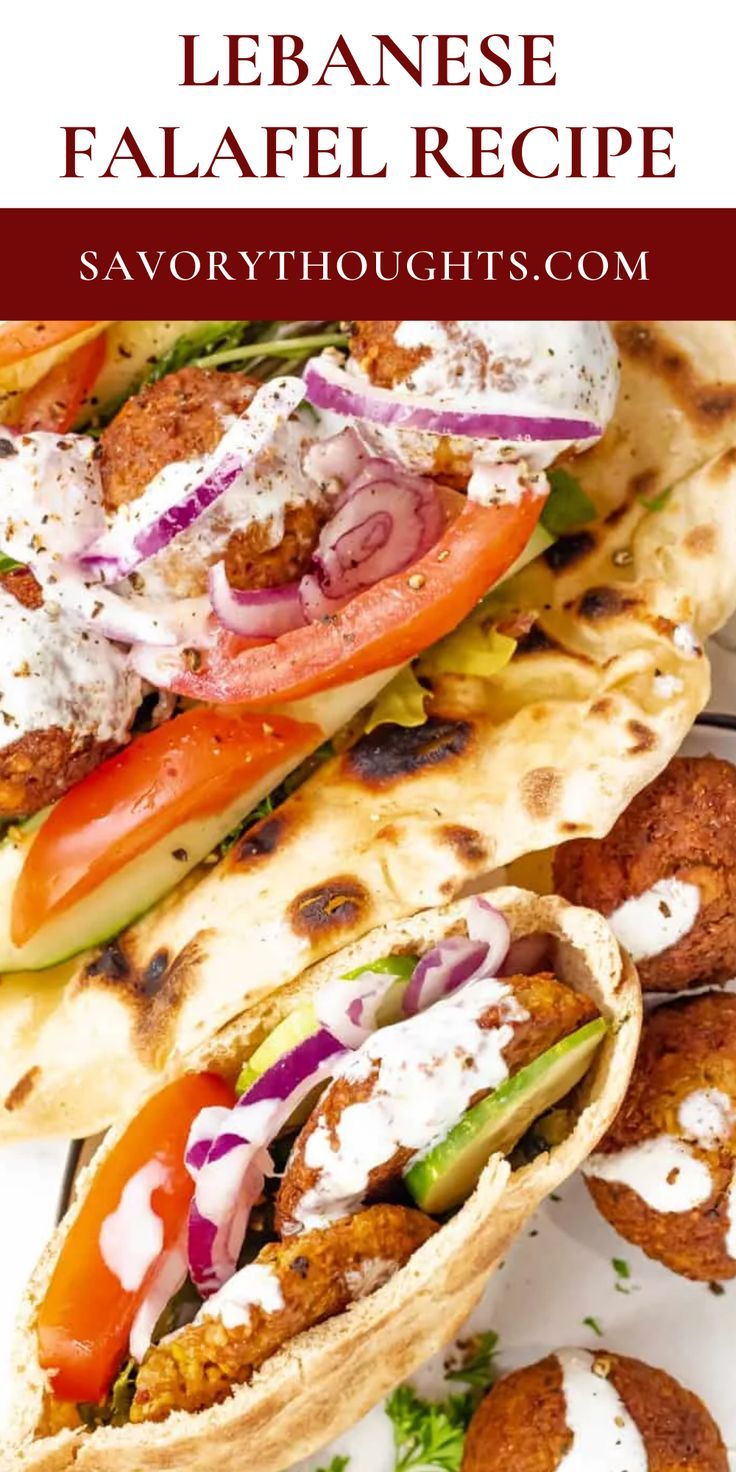 two pita breads filled with meat, vegetables and sauce on top of each other