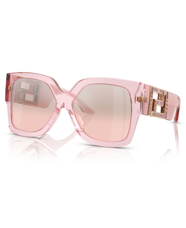 in stock Luxury Clear Sunglasses For Formal Occasions, Luxury Clear Sunglasses For Formal Events, Versace Women, Glamorous Style, Eyewear Womens, Italian Luxury, Women's Sunglasses, Dillard's, Eyewear Sunglasses