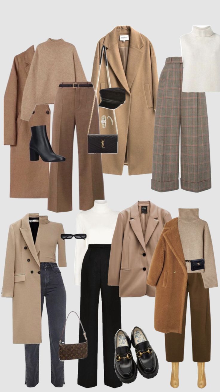 A Collage, Office Outfits, Clothes And Shoes, Winter Outfit, Work Outfits, Old Money, New Style, Capsule Wardrobe, Clothing And Accessories