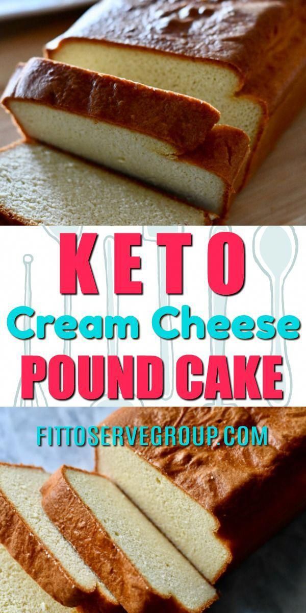 keto cream cheese pound cake on a cutting board