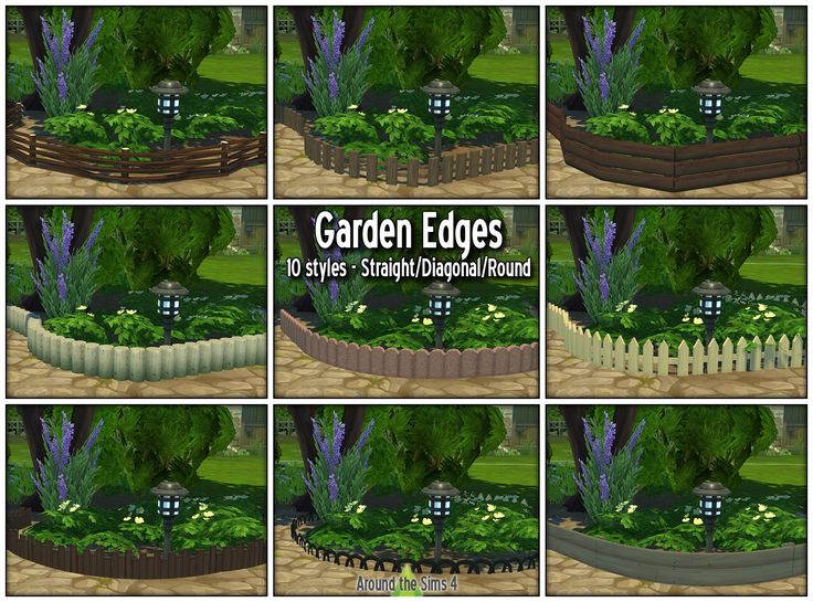 the garden edges are designed to look like they have been placed in different positions and shapes