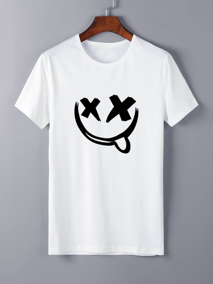 White Casual  Short Sleeve Polyester Cartoon  Embellished Slight Stretch Summer Men Tops Dtf Print Designs For Men, Mens Tee Shirt Designs, Tshirt Print Ideas Graphic Tees Shirt Designs, Tshirt Printing Design Ideas, White Tshirt Design, Oversized Tee Outfit, Creative T Shirt Design, Trendy Shirt Designs, Tshirt Printing Design