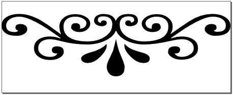 a black and white image of an ornamental design