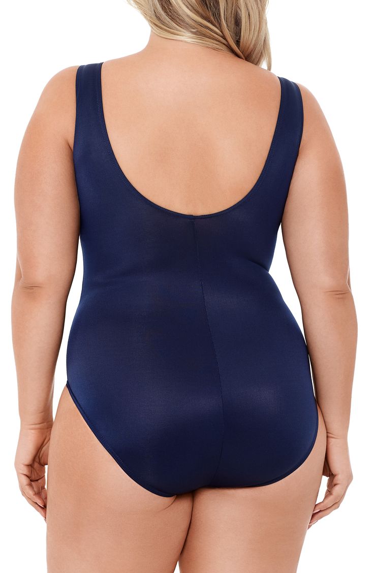 The illusion neckline and draped front flatter your figure in this one-piece swimsuit made from smoothing, shaping Miratex fabric. Look 10 pounds lighter in 10 seconds! Style Name:Miraclesuit Illusionists Palma One-Piece Swimsuit (Plus Size). Style Number: 6132179. Hot Leggings, Swimsuit Collection, Illusion Neckline, Cute Couples Photos, 10 Seconds, Athletic Apparel, Couples Photos, 10 Pounds, Women Swimsuits