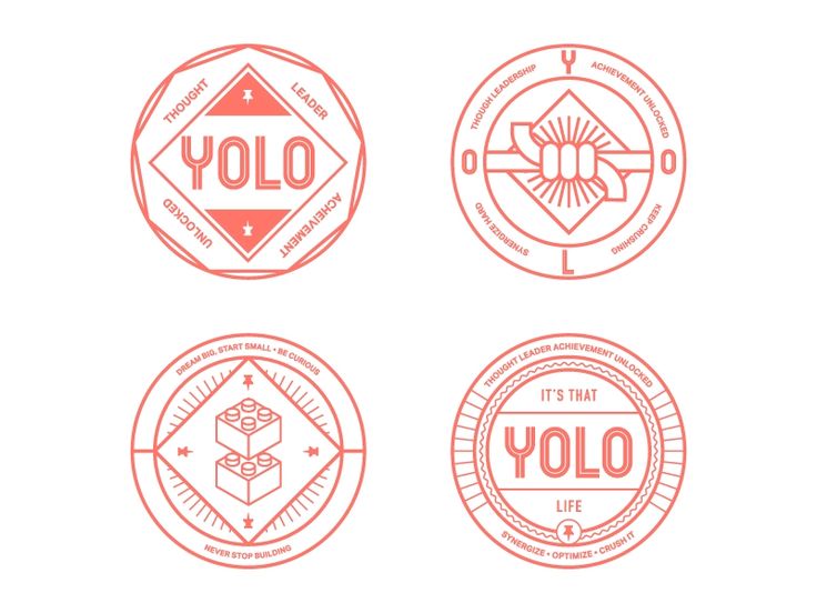 four different logos for yolo, it's that yolo life and other things