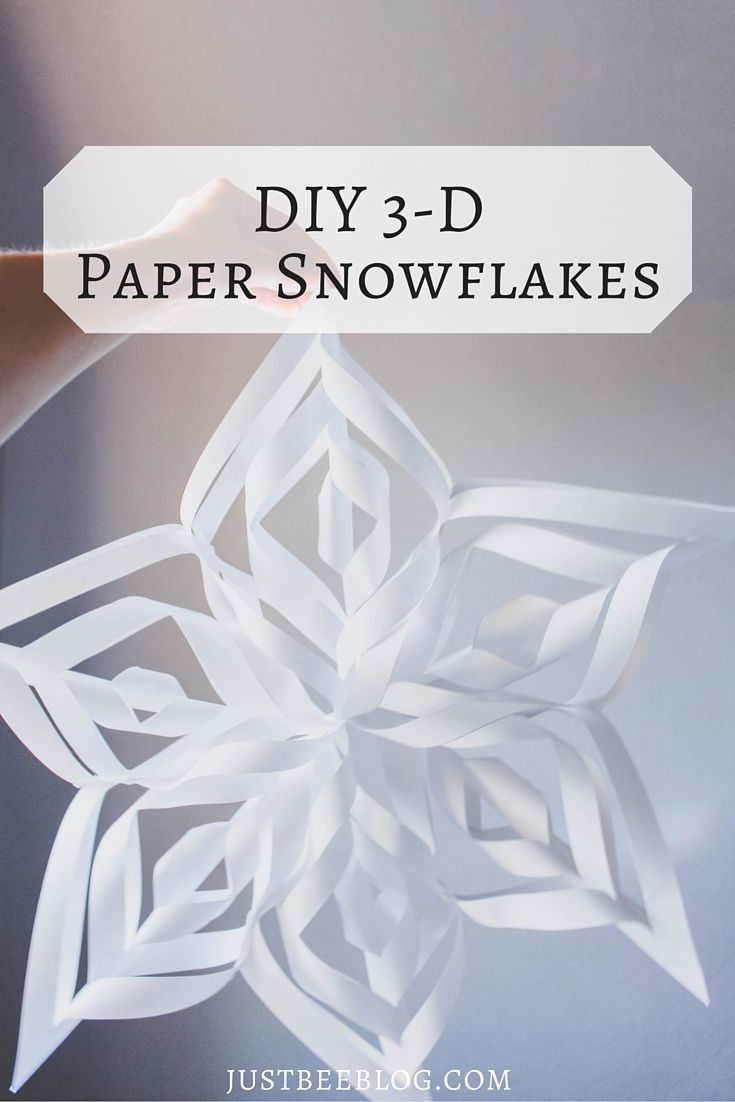 a paper snowflake with the words diy 3 - d paper snowflakes