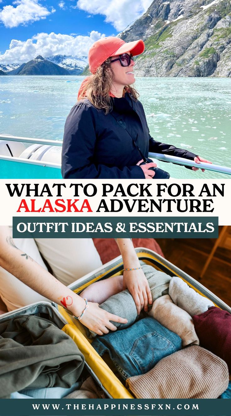 What to Pack for an Alaska Adventure: Outfit Ideas & Essentials Alaska Cruise Packing Carry On, Outfits For Alaska Land Sea Cruise August, Fairbanks Alaska Outfits Winter, Cute Outfits For Alaska, Alaskan Cruise Packing List September, Alaskan Cruise Packing List May, What To Wear On Alaskan Cruise In September, Alaska Cruise Wardrobe, Alaska In August What To Wear