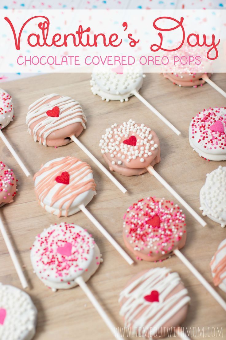 valentine's day chocolate covered oreo pops