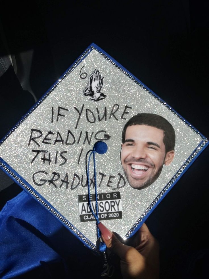 a graduate's cap with the words if you're reading this graduation, i am sorry