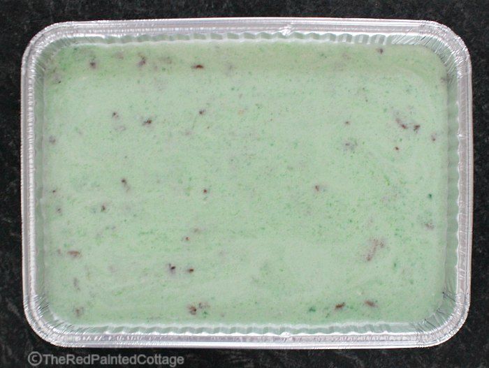 there is a green substance in the tray