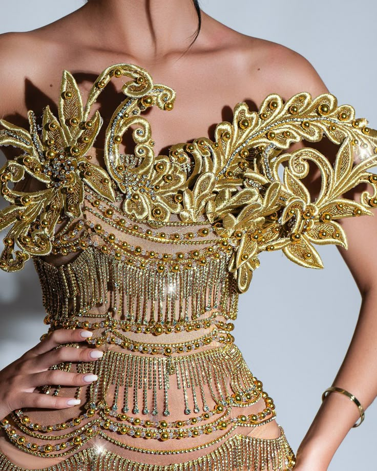 Taxes + Shipping included! Luxury Embellished Glamorous Corset, Luxury Glamorous Embellished Corset, Luxury Hand Embellished Dresses For Celebration, Luxury Glamorous Party Corset, Fame Aesthetic, Kendall Jenner Met, Kendall Jenner Met Gala, World Of Wearable Art, Corset Ideas