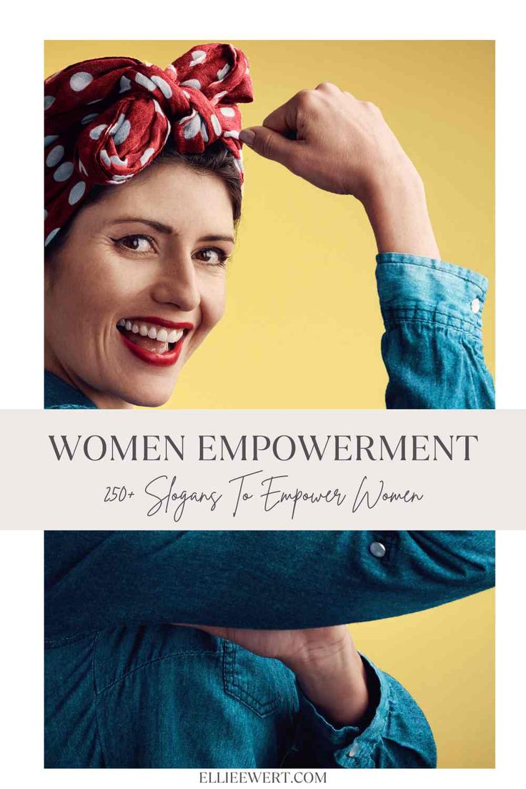 a woman wearing a red and white polka dot headband with the words women improvement on it