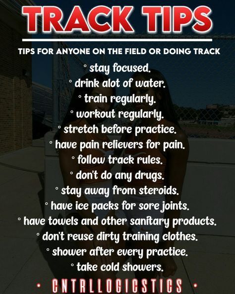 a woman standing in front of a fence with the words track tips on it