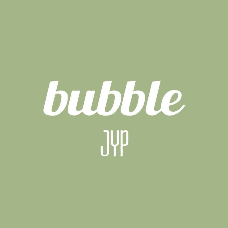 the word bubble in white on a green background