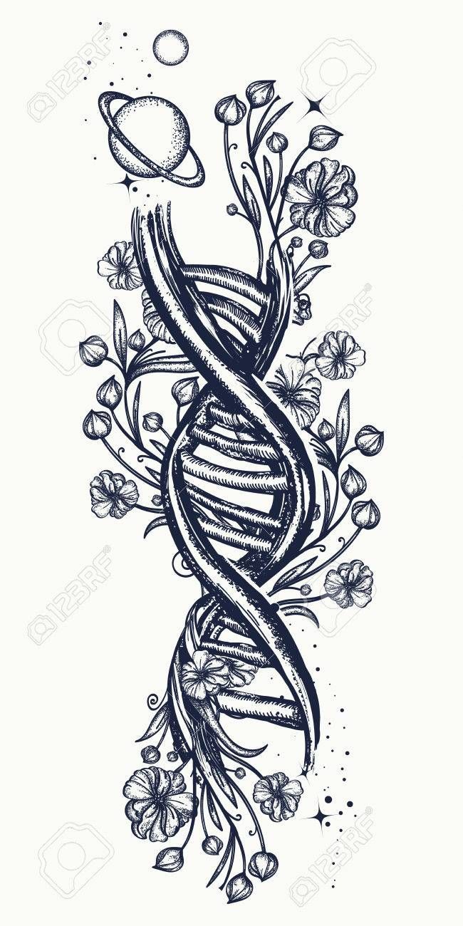 an artistic tattoo design with swirls and flowers on white background stock photo, images and royalty