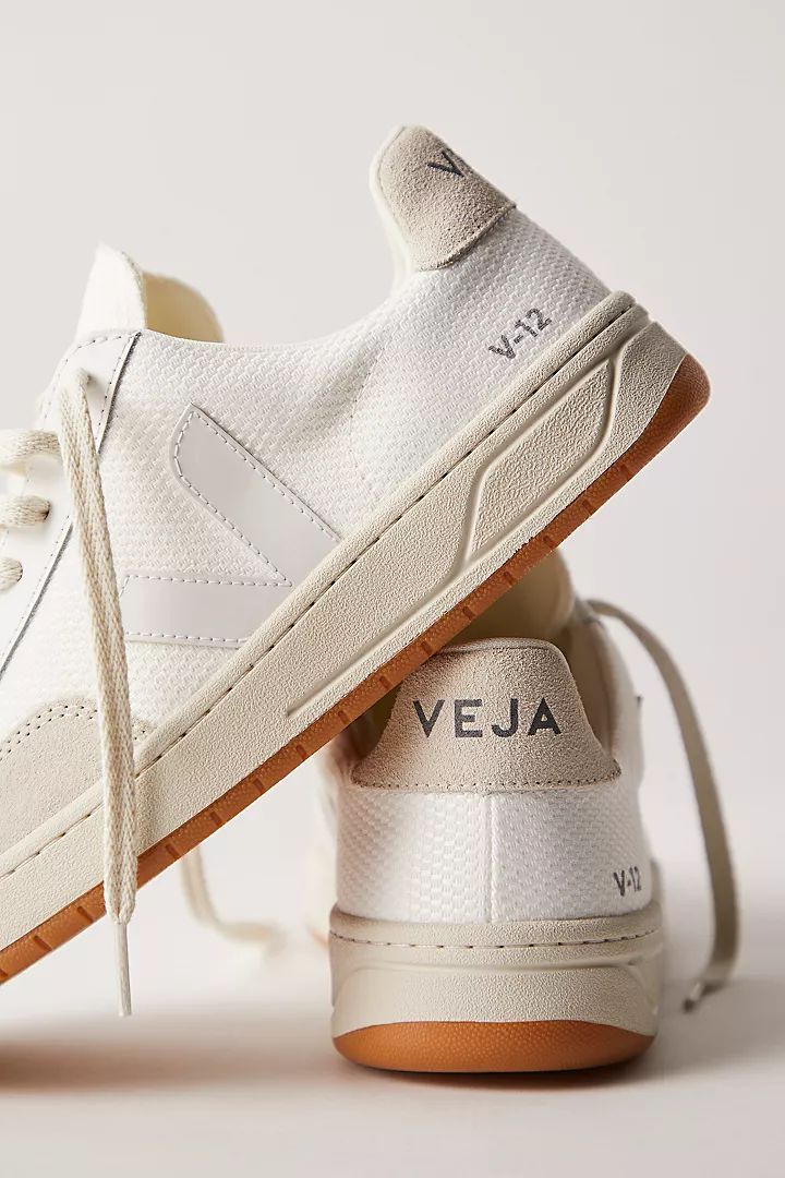 Veja V-12 Sneakers | Free People Trendy Shoes For Women Boots, Work Wear Sneakers, In Style Shoes For Women, Vejas And Dress, Nice Tennis Shoes Women, 2024 White Sneakers, Shoes For Europe Travel Summer, Italy Shoes Women, Veja Street Style