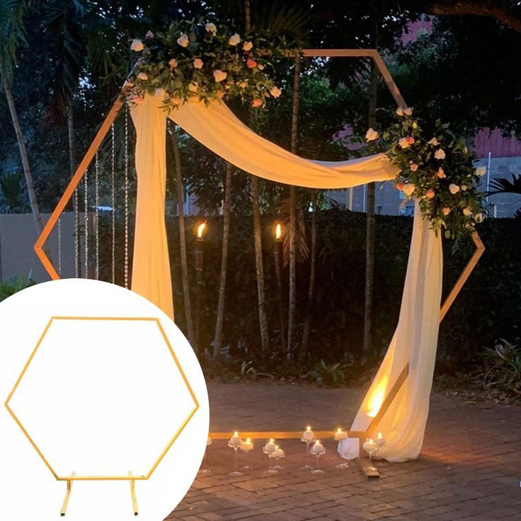 Wedding Arch, 7.8Ft Hexagon Background Bracket, Balloon Garland Bracket Ring for Party Decorations, Wedding, Birthday Party, Garden Decoration , Shooting Background Stand,Gold,7.8ft Metal Hexagon Wedding Arch, Ring Stand Decoration, Hexagon Balloon Arch, Hexagon Decoration, Wedding Arch Hexagon, Wedding Decor Arch, Moon Wedding Arch, Wedding Arch Ceremony, Hexagon Wedding Arch