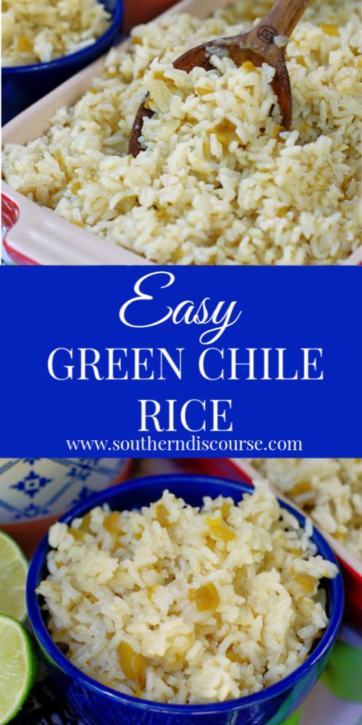 an easy green chile rice recipe with limes