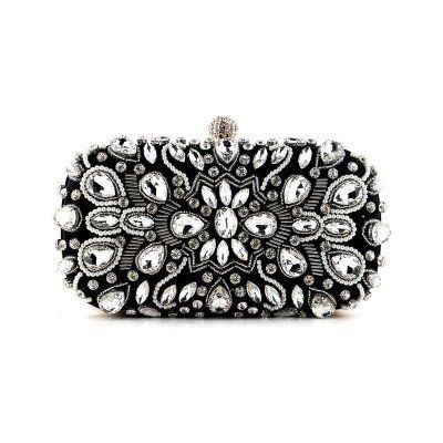 Champagne Satin Crystal Evening Box Clutch Bags for $58.99 | Baginning Winter Anniversary, Wedding Clutch Purse, Dancing Club, Pearl Clutch, Bridal Handbags, Clutch Bag Wedding, Embellished Clutch, Rhinestone Clutch, Beaded Evening Bags