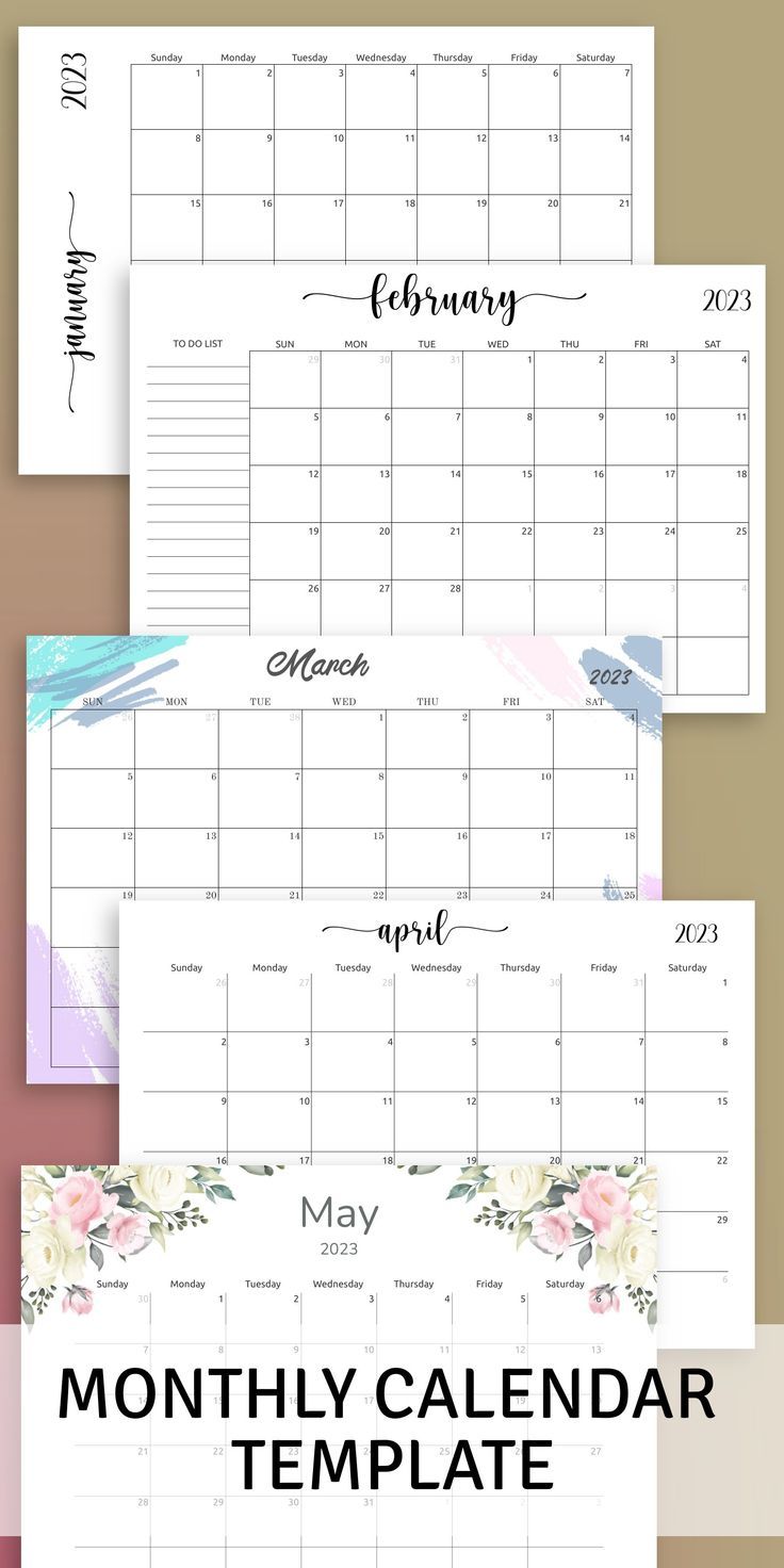 the printable calendar is shown in three different colors