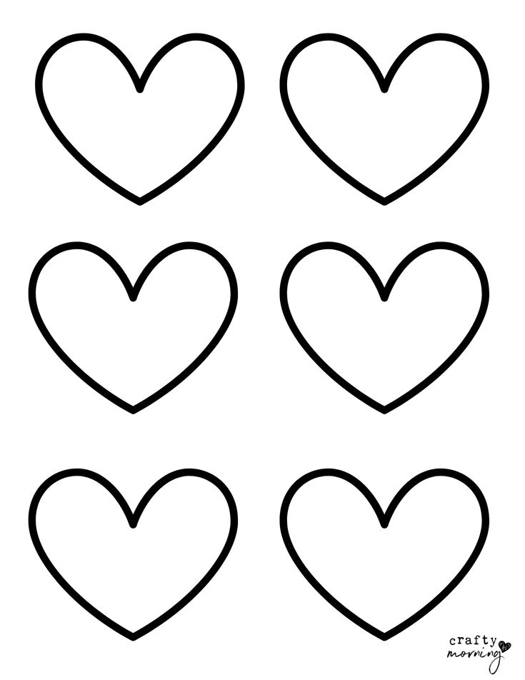 four hearts are shown in black and white, with one heart drawn on the side