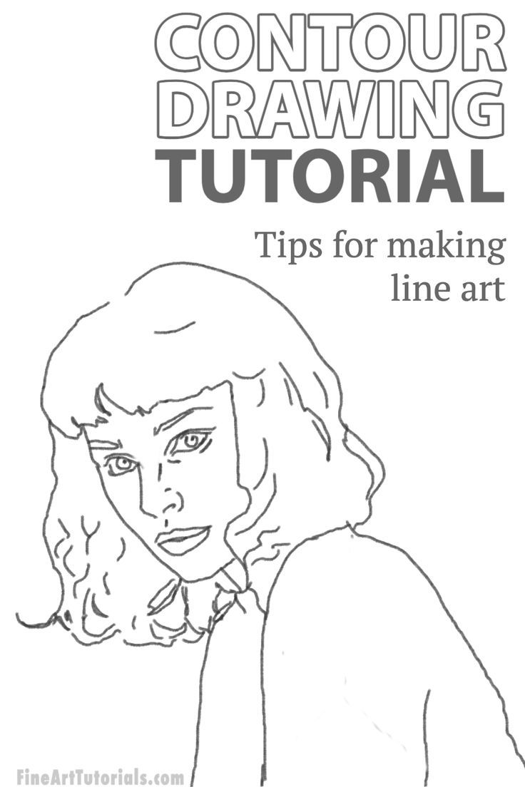 a woman's face with the words, contour drawing tutor tips for making line art