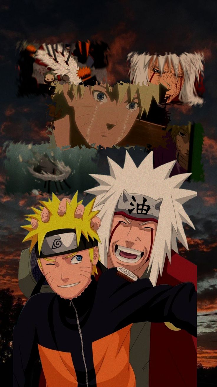 naruto and his friends are all smiling together