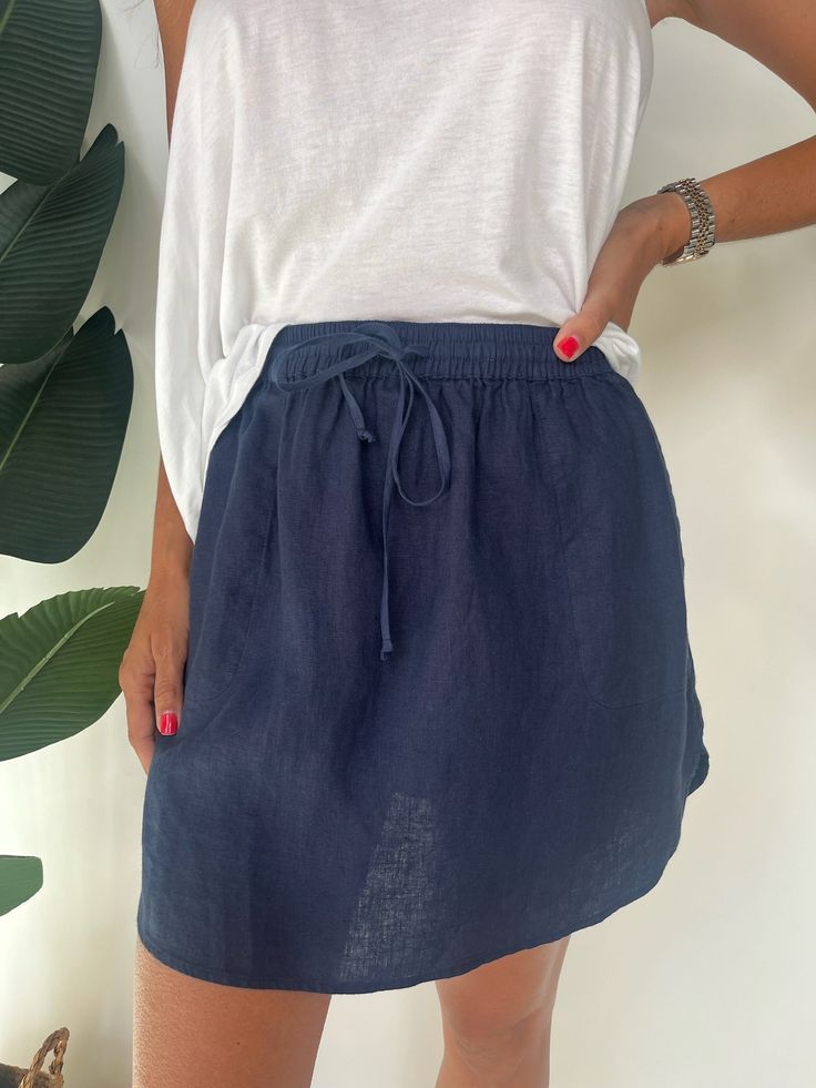 Fresh Laundry Linen Skirt | Vagabond Apparel Boutique