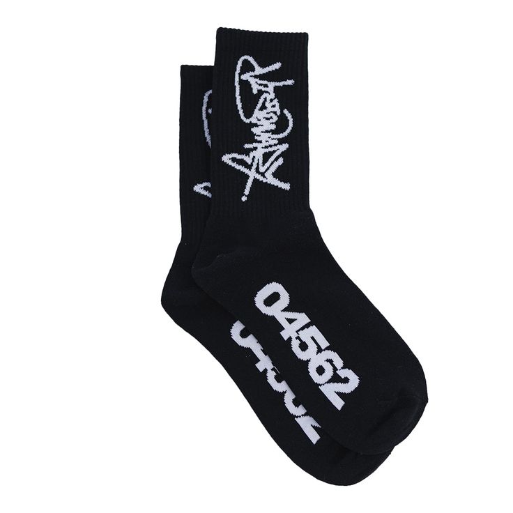 COMPOSITION OSFM Classic Crew socks Easy care cotton blend Iso-Weave Technology Please note this product should take 1-2 weeks to arrive as each product is made exclusively for your vision only . Casual Graphic Print Socks For Streetwear, Cotton Socks With Letter Print For Streetwear, Black Socks For Streetwear, Trendy Black Socks With Letter Print, Black Casual Socks For Streetwear, Casual Black Socks For Streetwear, Fit Ideas, Crew Socks, Composition