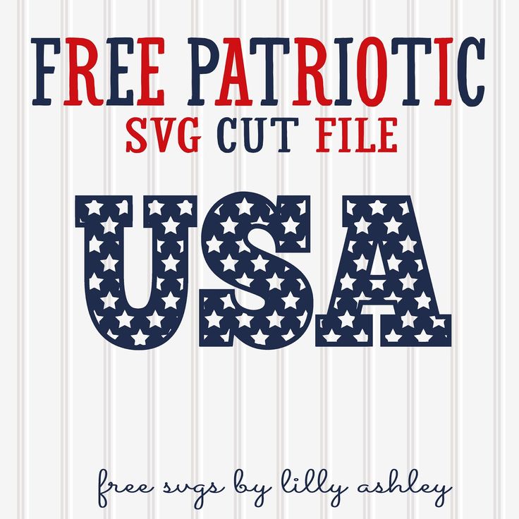 free patriotic svg cut file for the usa