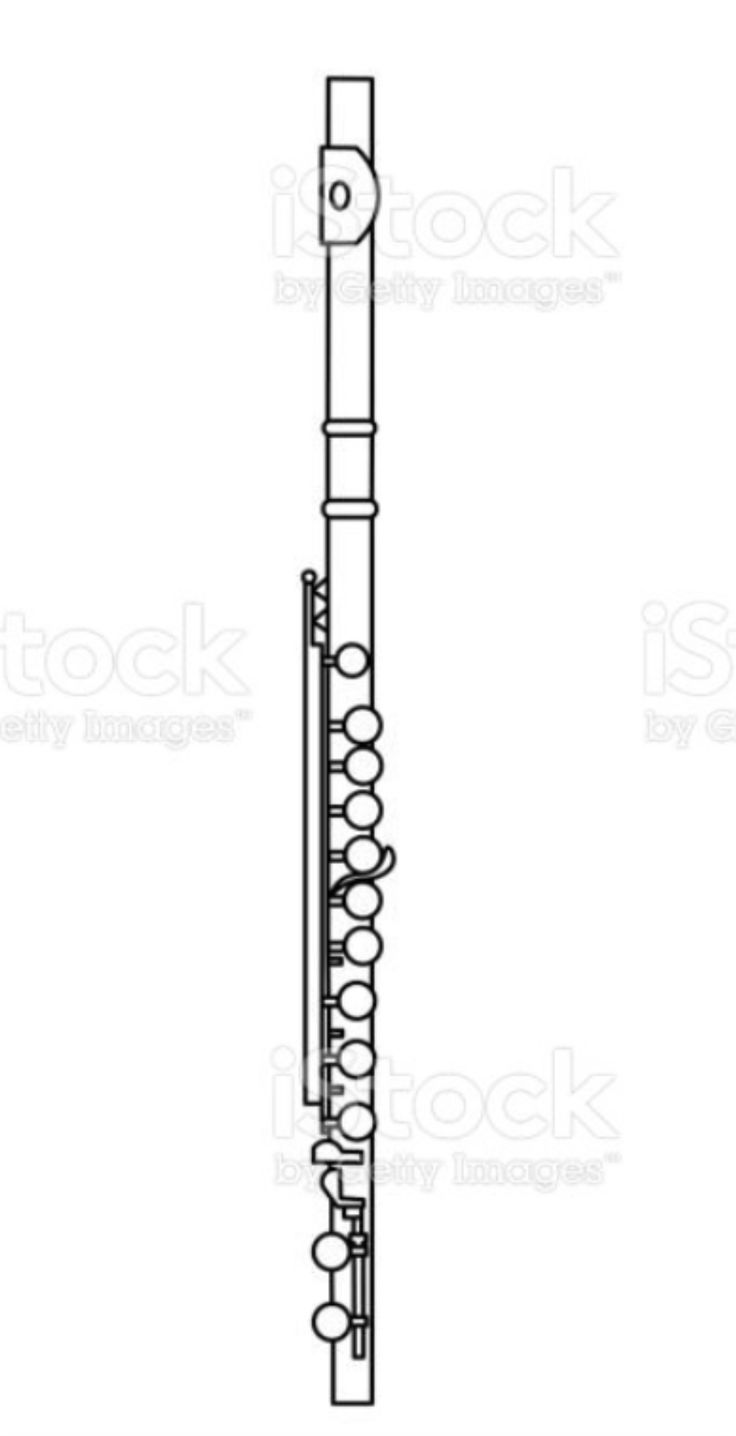 a drawing of a flute on a white background stock photo and royalty free image at getdra com