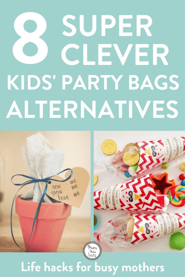 the 8 super clever kids'party bags alternatives for busy mother's day