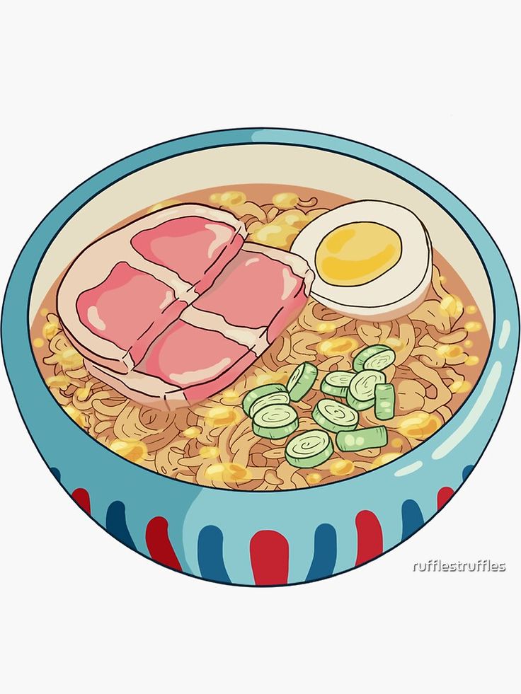 a bowl of ramen with an egg on top and sliced meat in the middle