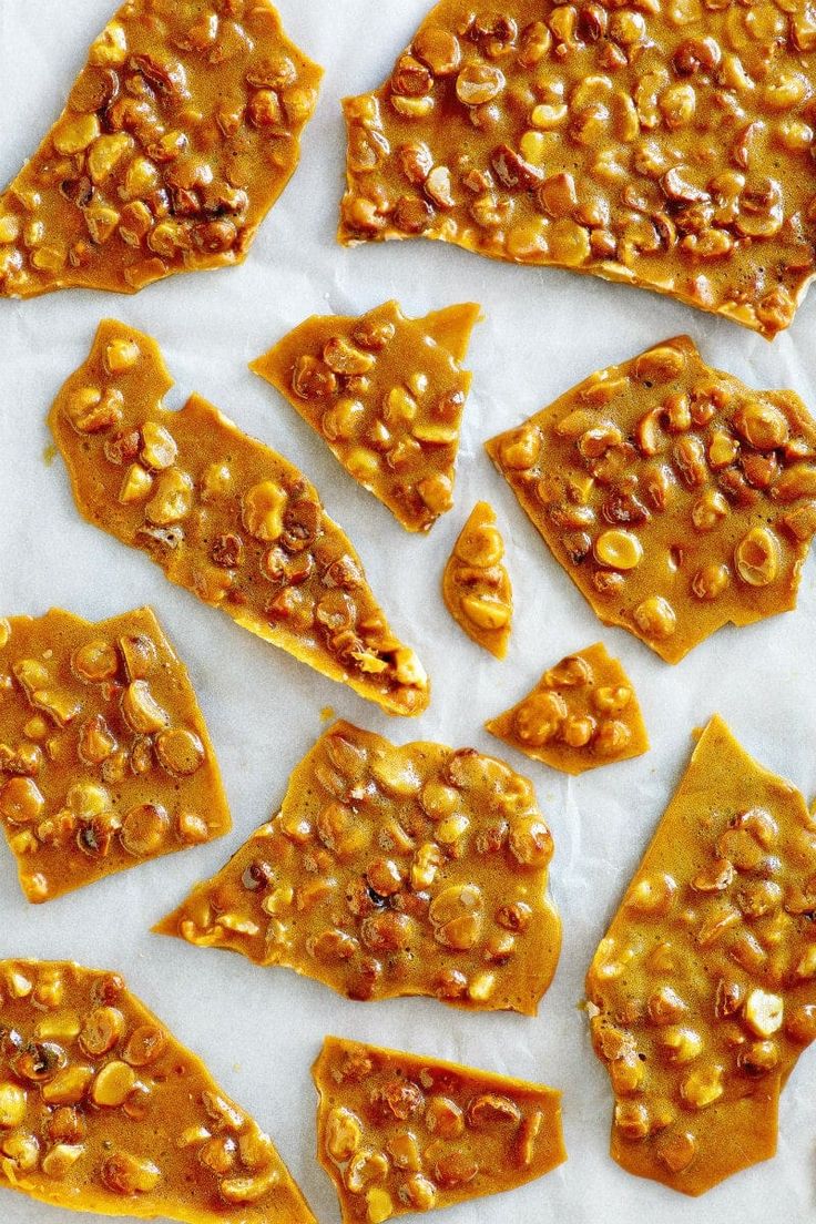 several pieces of food that have been cut into squares and placed on top of each other