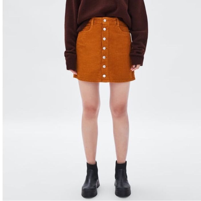 Zara High-Waisted, Front Button, Corduroy Mini Skirt. Size Small. The Color Is A Dark Orange/Copper Color. Never Worn And In Perfect Condition! Fall Skirt Bottoms With Buttons, Zara Orange Bottoms For Work, Zara Orange Bottoms For Fall, Fall High Waist Mini Skirt With Buttons, Trendy Buttoned Mini Skirt For Fall, High Waist Buttoned Mini Skirt For Fall, Trendy Orange Skirt For Fall, Chic Orange Mini Skirt For Fall, Casual Fall Skirt With Buttons