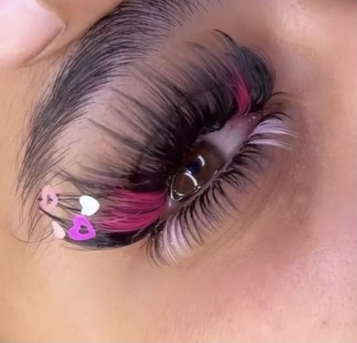 Lash Extensions With Bottoms, Gem Lashes, Lash Extensions With Pink, Lash Patterns, Long Lash Extensions, Lash Ideas, Eyelash Studio, Lash Mapping, Lil Girl Hairstyles