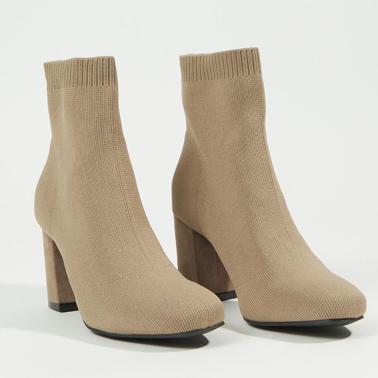 These Booties Feature A Comfortable Sock Structure For The Best Stretch And Contouring Fit, Supportive (Faux Suede)Heeled Bootie That Is Made Exclusively With A Wide Width Fit For Maximum Comfort. *Wide Width, Slip On, Stretchy Sock Design, Round Toe, Leg Contouring Fit Casual Heeled Boots With Medium Width For Winter, Winter High Ankle Booties, Medium Width, Winter High Ankle Medium Width Booties, Casual Block Heel Boots For Winter, Winter Ankle Booties Medium Width, Casual Winter Booties Medium Width, Winter Booties With Reinforced Heel Medium Width, Winter Ankle-high Booties, Winter Booties With Reinforced Heel And Medium Width