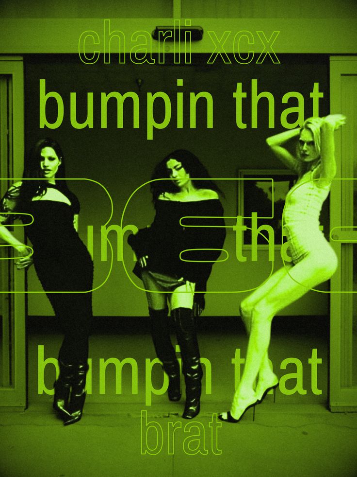 three women in black and white are posing for a photo with the words bumpin that