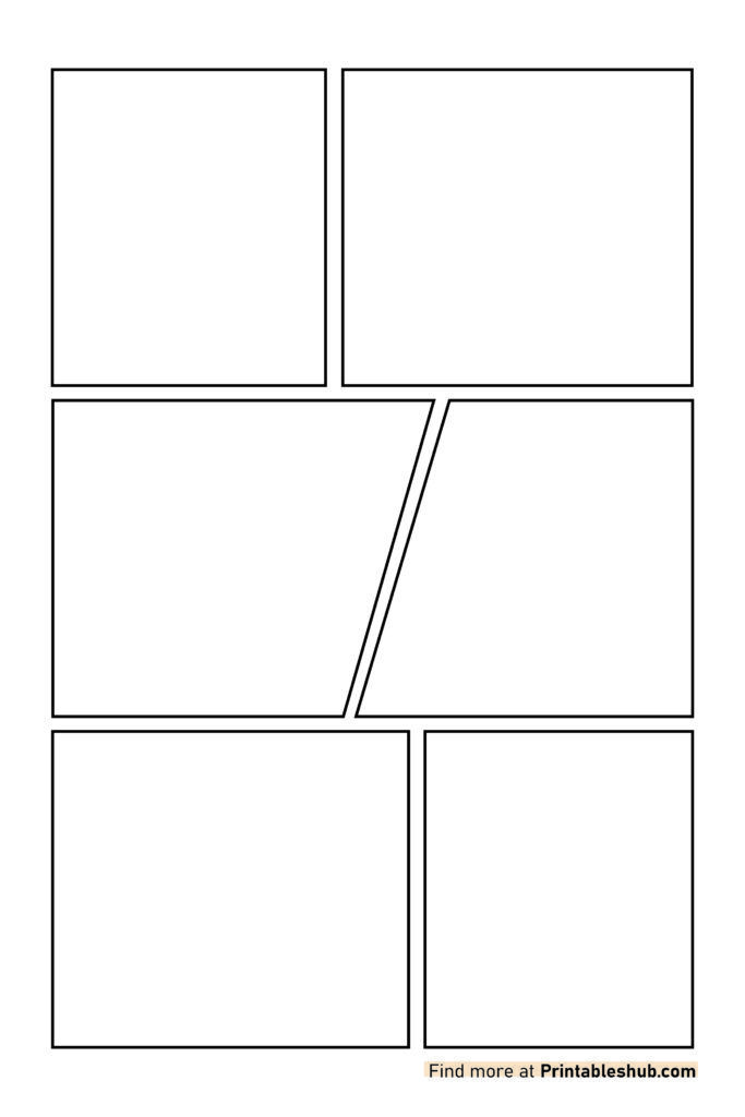 Free Printable Comic Strips/Pages Template PDF Comic Strip Template, Comic Book Frames, Comic Book Template, Book Art Projects, Visual Literacy, Class Activity, Comic Book Layout, Storytelling Techniques, Pages Template