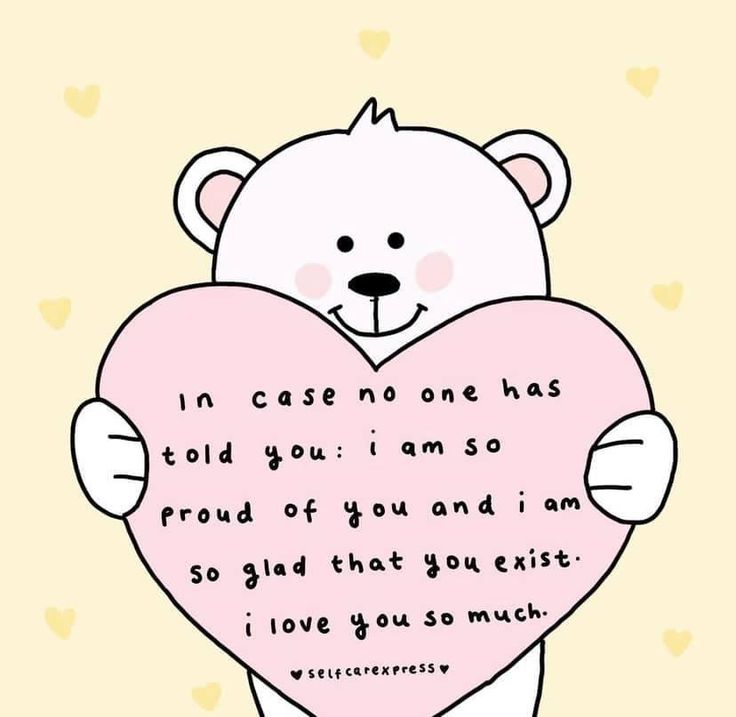 a teddy bear holding a heart with the words i love you so much