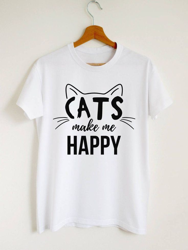 Cat lover shirt cats make me happy t-shirt funny cat shirt | Etsy Crazy Cat Lady Gifts, Cat Tee Shirts, Cat Tshirts Funny, Cat Lady Gift, Cat Mom Shirts, Cat Lover Shirt, Cat Tee, Cat Shirt, Animal Tshirt