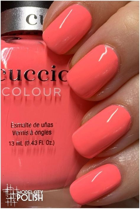 Gucci Nail Polish, Bright Coral Nails, Coral Gel Nails, Braided Ideas, Coral Pink Nails, Cornrow Hairstyle, Gucci Nails, Ideas Short Hair, Long Hair Style