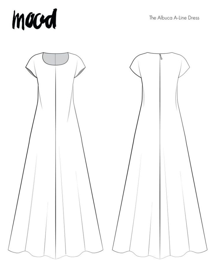 the back and side view of a women's dress